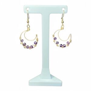 Amethyst Moon Earrings